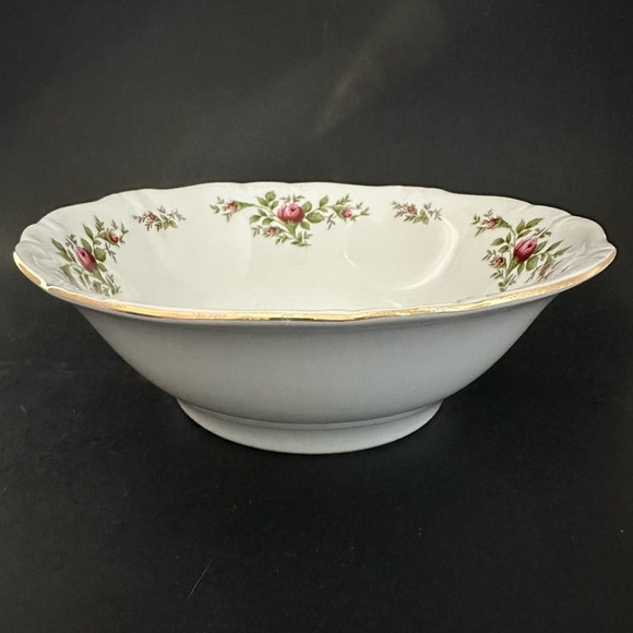 JOHANN HAVILAND Moss Rose (Bavarian Backstamp) 8" Round Vegetable Bowl VTG - Picture 6 of 11